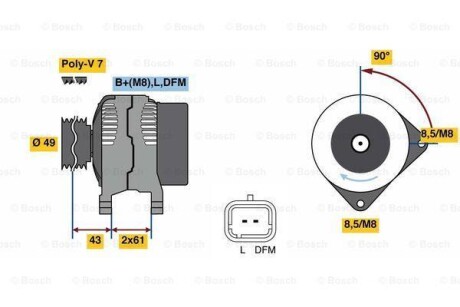 Генератор BOSCH 0 986 080 330