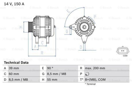 Генератор BOSCH 0 986 080 410