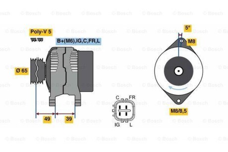 Генератор BOSCH 0 986 080 570