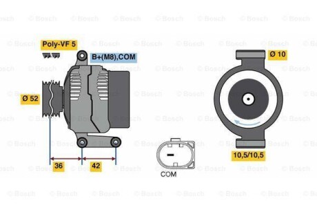 Генератор BOSCH 0 986 081 040