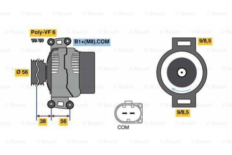 Генератор BOSCH 0 986 081 370