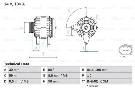 Генератор BOSCH 0 986 081 930