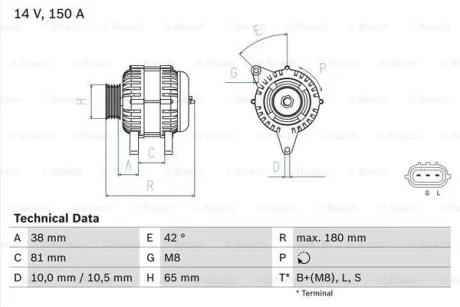 Генератор BOSCH 0 986 081 960