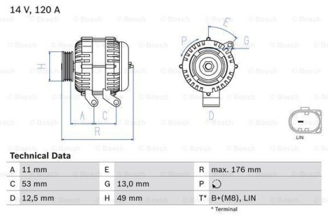 Генератор BOSCH 0 986 082 220