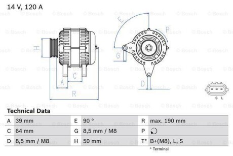 Генератор BOSCH 0 986 082 440