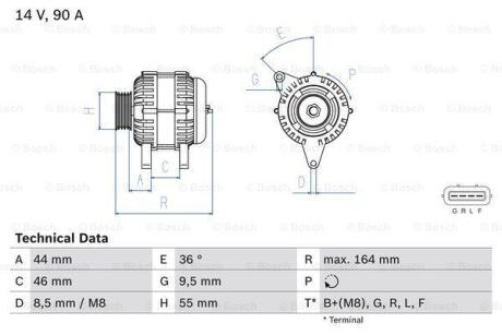 Генератор BOSCH 0 986 082 750