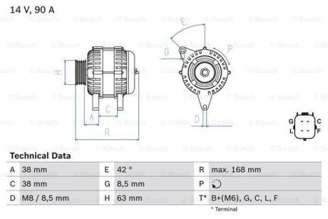 Генератор BOSCH 0 986 082 790