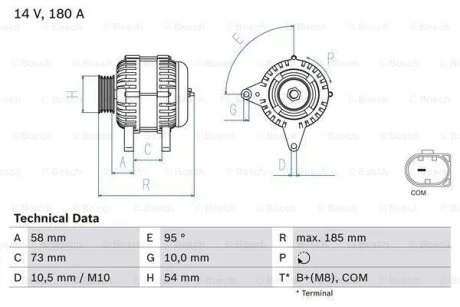 Генератор BOSCH 0 986 082 850