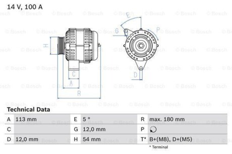 Генератор BOSCH 0 986 083 210