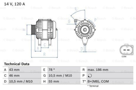 Генератор BOSCH 0 986 083 290