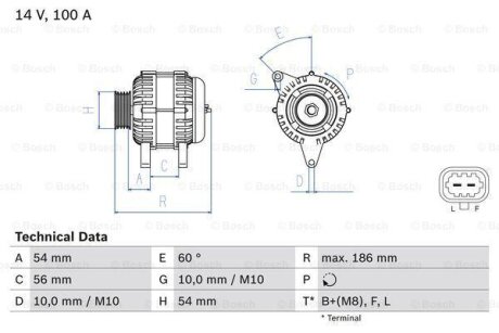 Генератор BOSCH 0 986 083 400