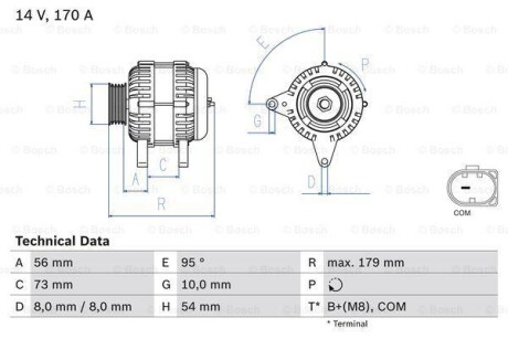 Генератор BOSCH 0 986 083 470