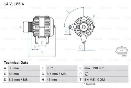 Генератор BOSCH 0 986 083 560