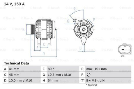 Генератор BOSCH 0 986 083 620