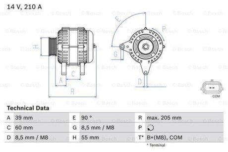 Генератор BOSCH 0 986 083 730