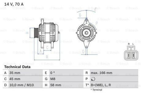Генератор BOSCH 0 986 083 930