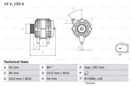 Генератор BOSCH 0 986 084 230