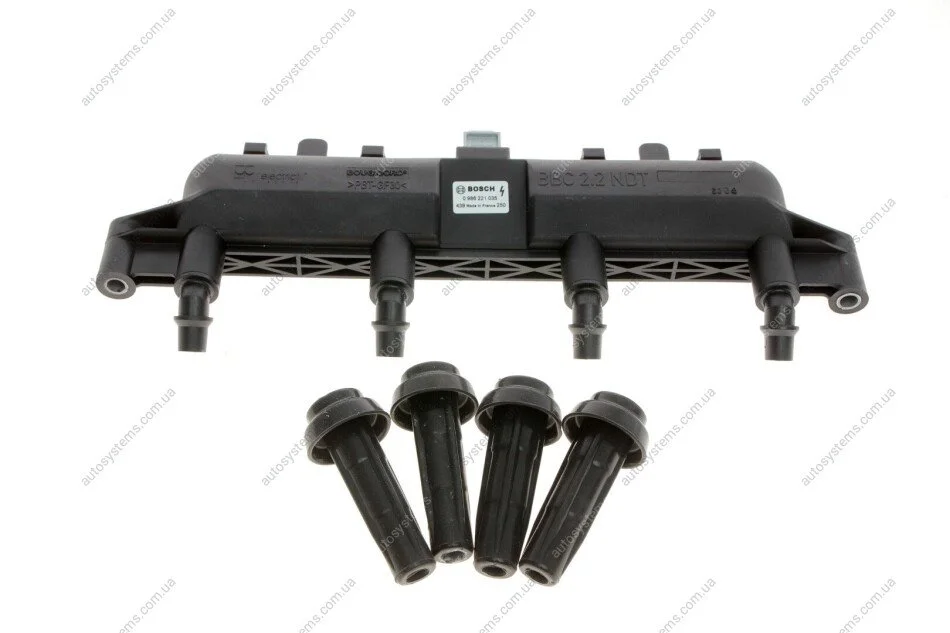 Котушка запалювання Citroen Berlingo/Peugeot Partner 1.1-1.4i 96-15 BOSCH 0 986 221 035 (фото 1)