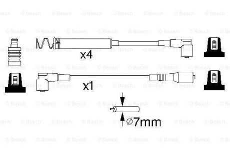 Провода высоковольтные, комплект BOSCH 0 986 356 746