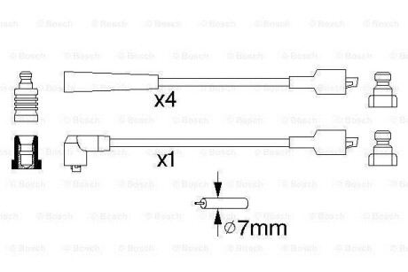 Провода высоковольтные, комплект BOSCH 0 986 356 786 (фото 1)