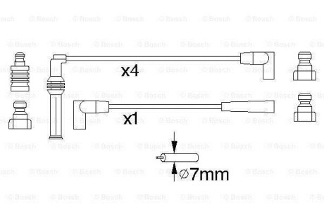 Провода высоковольтные, комплект BOSCH 0 986 356 884