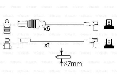 Провода высоковольтные, комплект BOSCH 0 986 356 964