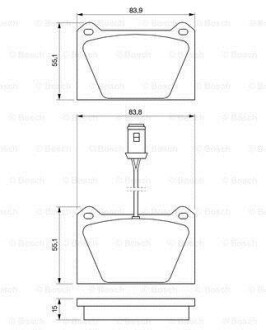 Тормозные колодки дисковые, комплект BOSCH 0 986 424 093