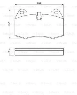 Тормозные колодки дисковые, комплект BOSCH 0 986 424 209 (фото 1)