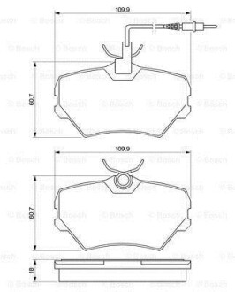 Тормозные колодки дисковые, комплект BOSCH 0 986 424 217