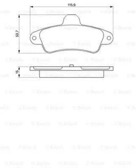 Тормозные колодки дисковые, комплект BOSCH 0 986 424 277