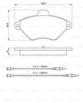 Тормозные колодки дисковые, комплект BOSCH 0 986 424 278