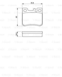 Тормозные колодки дисковые, комплект BOSCH 0 986 424 358