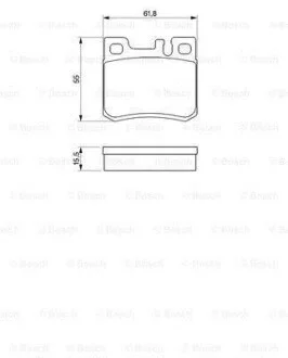 Тормозные колодки дисковые, комплект BOSCH 0 986 424 358
