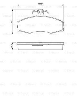 Тормозные колодки дисковые, комплект BOSCH 0 986 424 373