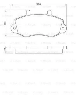 Тормозные колодки дисковые, комплект BOSCH 0 986 424 480 (фото 1)