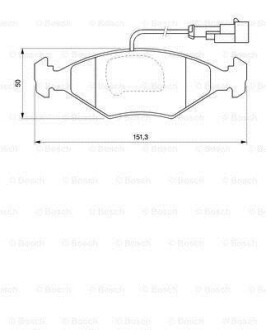 Тормозные колодки дисковые, комплект BOSCH 0 986 424 543