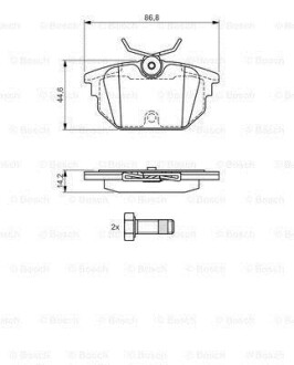 Тормозные колодки дисковые, комплект BOSCH 0 986 424 545