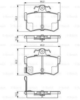 Тормозные колодки дисковые, комплект BOSCH 0 986 424 568