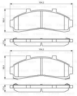 Тормозные колодки дисковые, комплект BOSCH 0 986 424 656