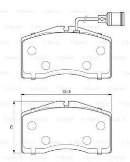 Тормозные колодки дисковые, комплект BOSCH 0 986 424 664