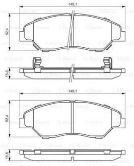 Тормозные колодки дисковые, комплект BOSCH 0 986 424 696