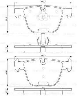 Тормозные колодки дисковые, комплект BOSCH 0 986 424 698 (фото 1)