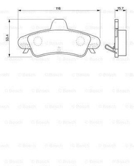 Тормозные колодки дисковые, комплект BOSCH 0 986 424 744