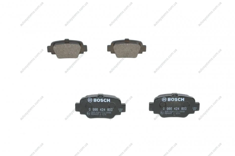 Тормозные колодки дисковые, комплект BOSCH 0 986 424 800 (фото 1)