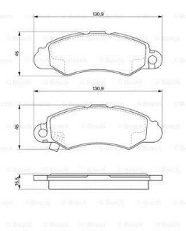 Тормозные колодки дисковые, комплект BOSCH 0 986 424 804