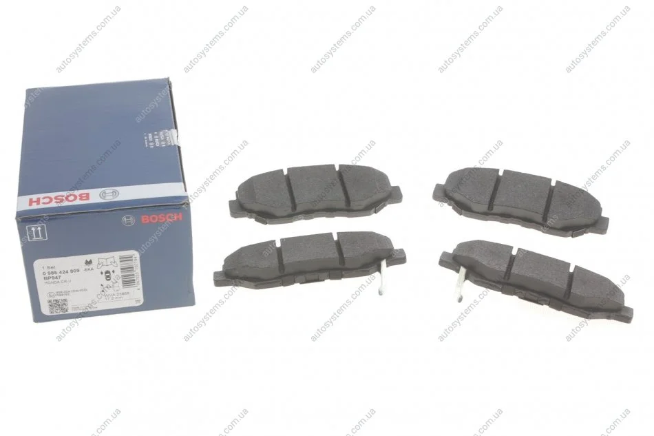 Гальмівні колодки, дискові. BOSCH 0 986 424 809 (фото 1)