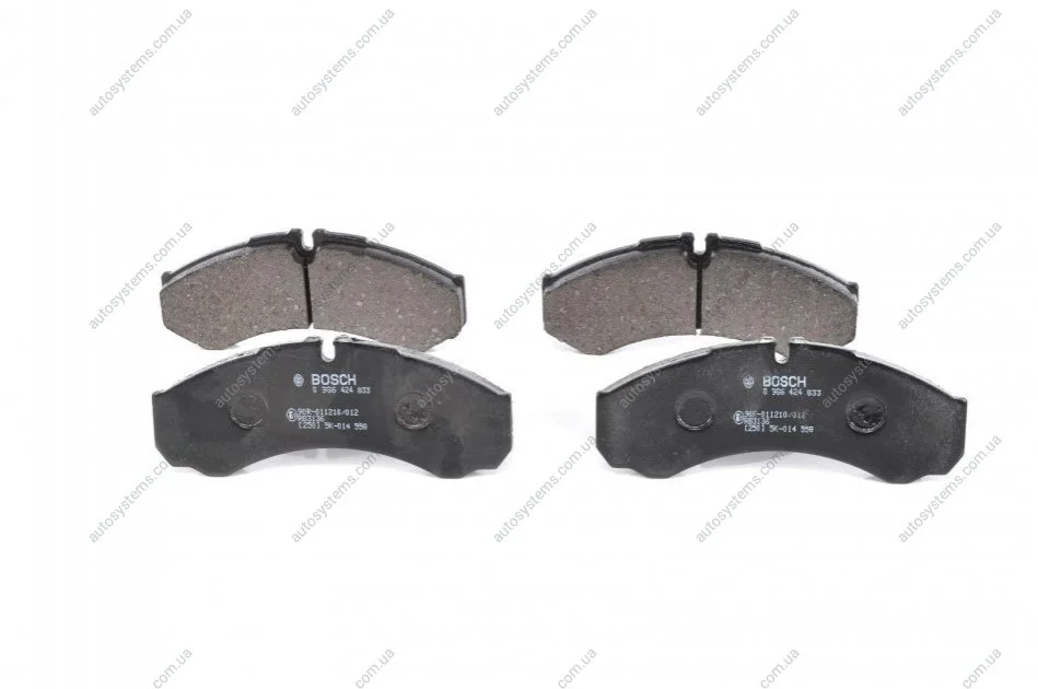 Тормозные колодки, дисковые. BOSCH 0 986 424 833 (фото 1)