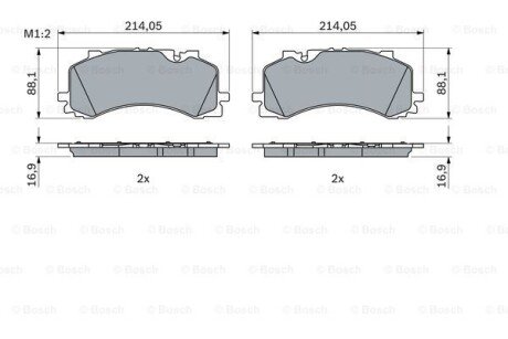 Колодки гальмівні (передні) Audi A6/A7/A8/Q7/Q8/VW Touareg 17- BOSCH 0 986 424 850