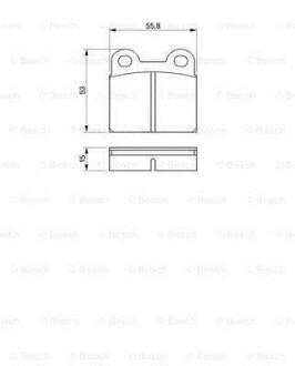 Тормозные колодки дисковые, комплект BOSCH 0 986 460 101