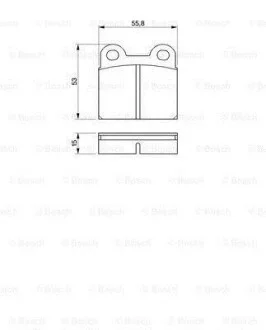 Тормозные колодки дисковые, комплект BOSCH 0 986 460 101